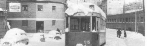 Avenida Borbón, Barcelona: la gran nevada de 1962